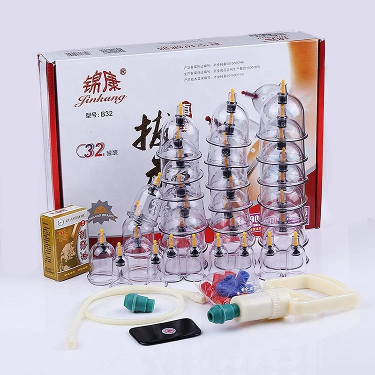 
jinkang Vacuum Cupping Set 24 Cups with Guasha set 