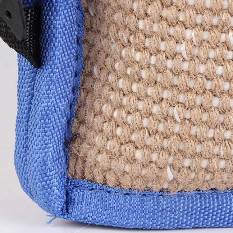 2 Handles Dogs Bite Sleeve Jute Arm Protection Sleeve for Dog Puppy Training Chewing Tug Toy