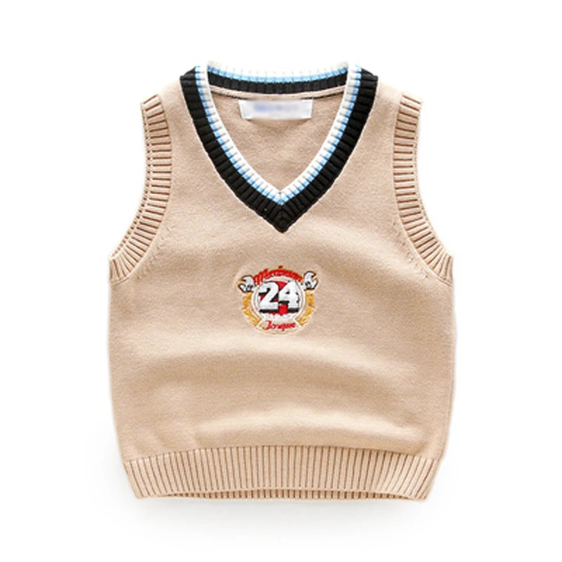 
children boy spring autumn v neck style fashion sweater vest wholesale 