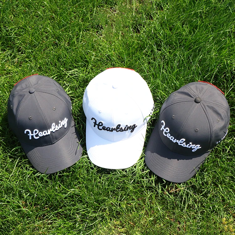 Hengxing Outdoor new design waterproof nylon custom embroidery baseball hat embroidered 6 panel golf cap