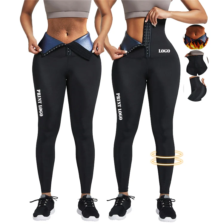 
Custom Service Waist High Compression Fat Burning Neoprene Slimming High Waist Yoga Pants Leggings Body Shaper Shapewear For Wom 