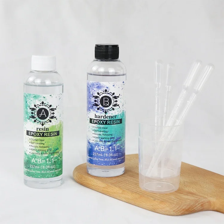 Hot Sale Epoxy Resin Glitter Phenolic Paint Art Pigment Powder Clear Floor Casting Price 1:1 AB Epoxy Glue Kit