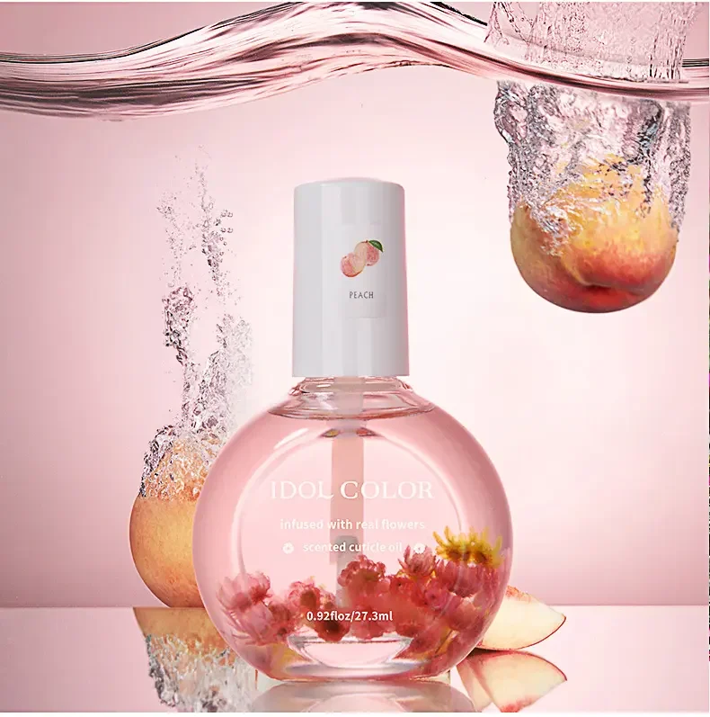 12 Favors 27.3ML Nail Care Dead Skin Remover Oil Nutrition Softener Nail Growth Serum Organic Dry Flower Cuticle Oil For Nails