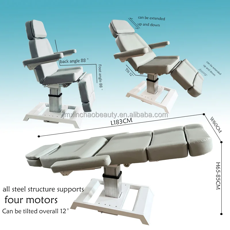 New Steel Structure Beauty Body Bed Motor Column Lifting Simple Operation Rugged New Design Beauty Tattoo Furniture Equipment