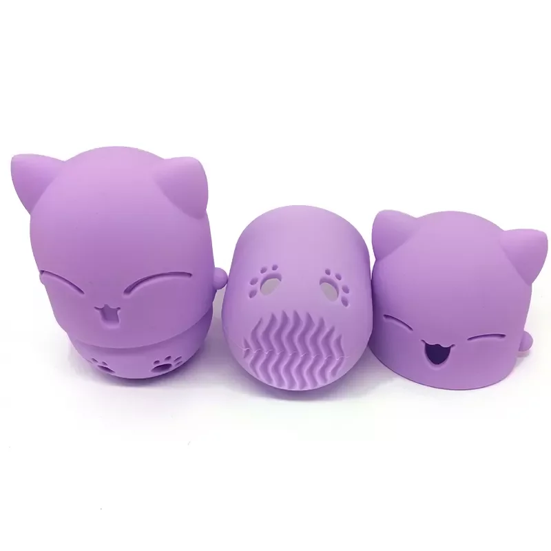 Makeup Sponge Display Rack Cosmetic Blender Sponge Case Puff Holder Soft Silicone Powder Puff Drying Holder Egg Stand Beauty Pad
