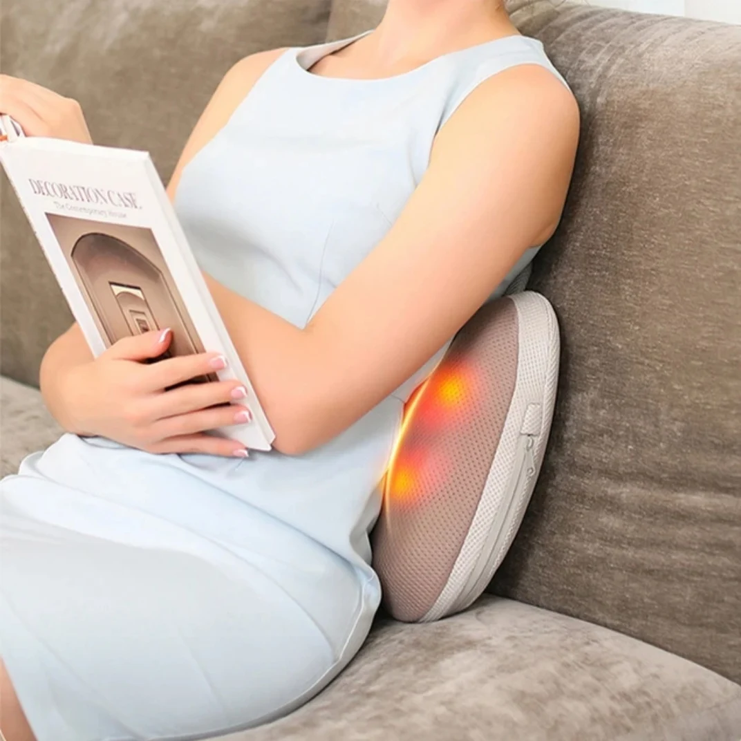 New Products Full Body Relaxing Massage Home Office Red Light Heating Health Care Heating Intelligent Shiatsu Massage Pillow