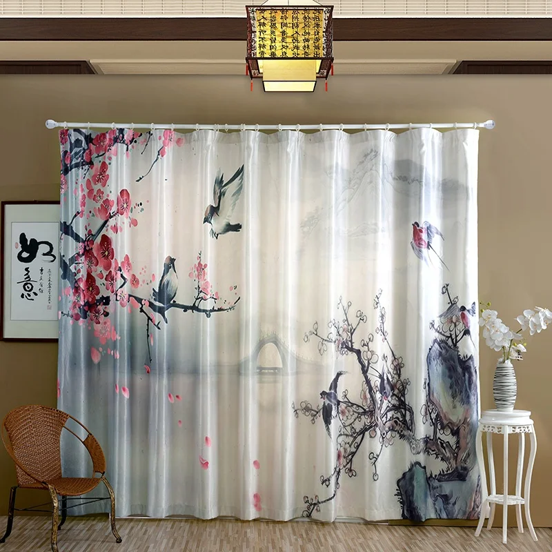 Chinese Style 3D Digital Printing Window Curtain (60633265273)