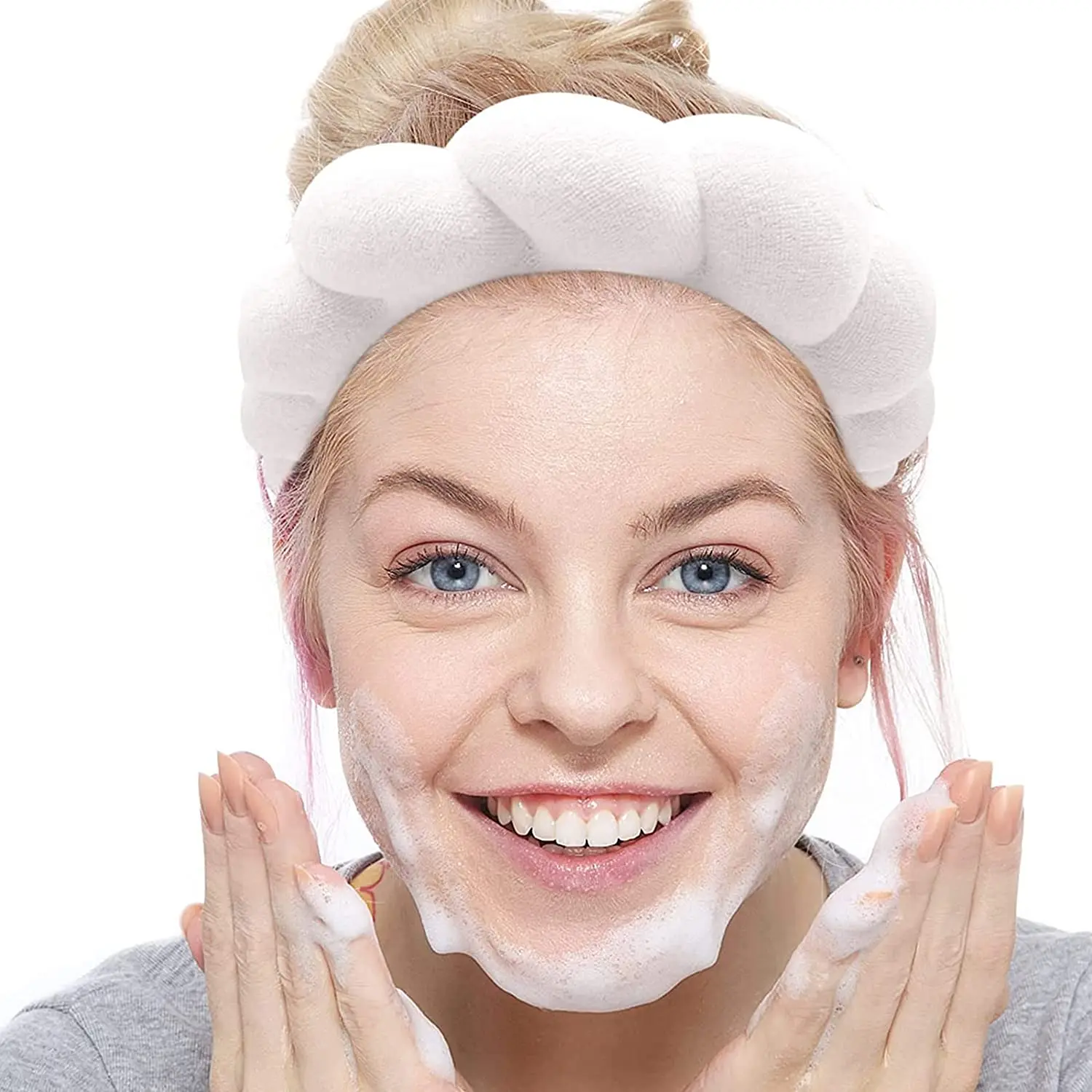 Sponge Terry Cloth Fabric Head Band Soft&Non Slip Hair Band for Washing Face