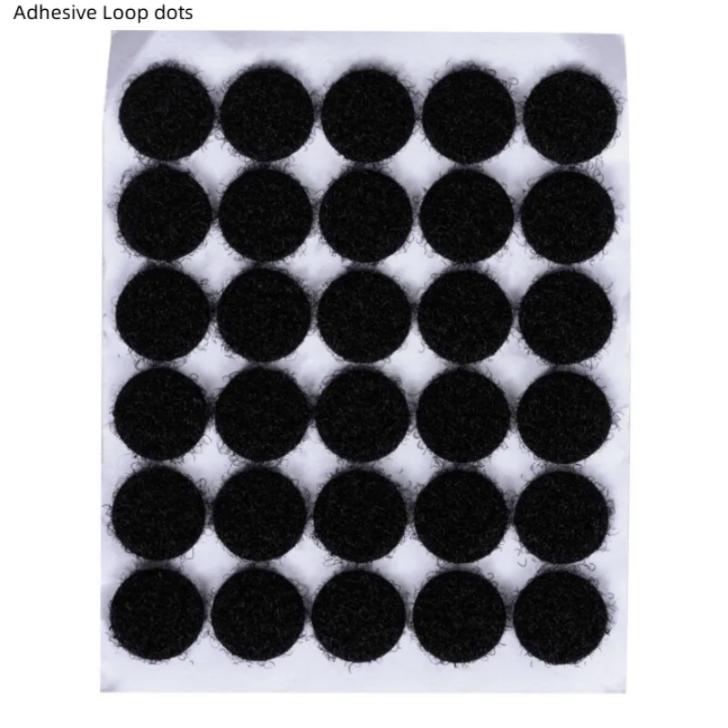 Dansky Manufacturer supply Custom Sticky back no sew 20mm  Hook and Loop dots glued coins rounds circles