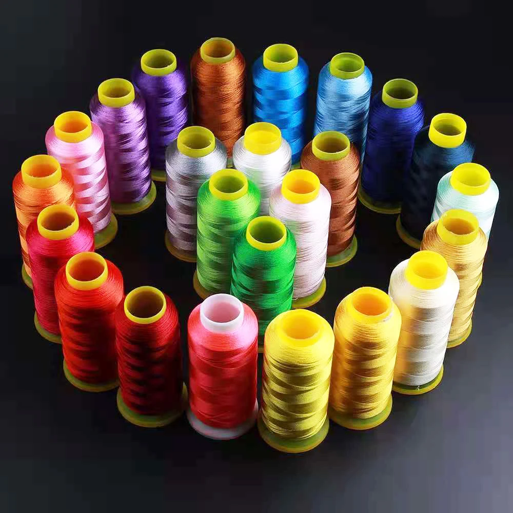 Factory Price QHM 1500 Colors 100% nylon polyester embroidery machine threads