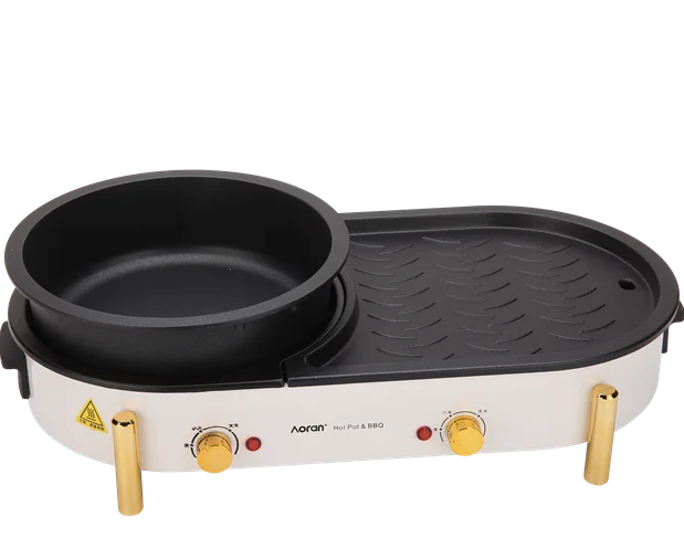 
Professional Indoor Korean hot Pot And Bbq Grill Barbeque 2 In 1 Electric Bbq Grill With Hotpot 
