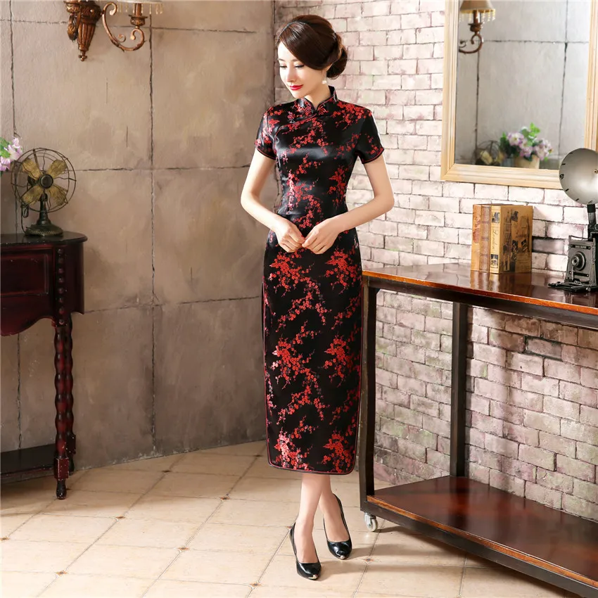 Plus Size 3XL 4XL 5XL 6XL Chinese Qipao Classic Women Satin Cheongsam Oriental Bride Wedding Dresses 2020 New Evening Party Gown