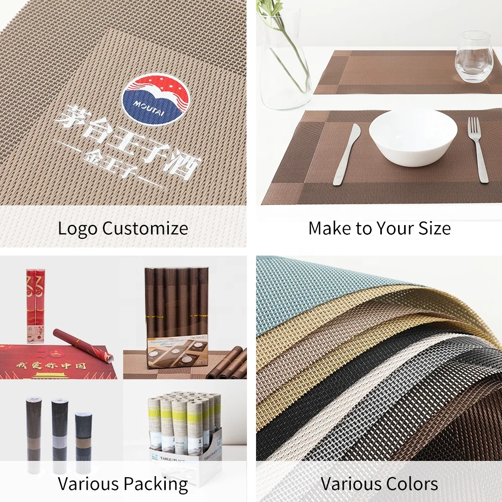 Factory Made Placemats Pvc Place Mat Waterproof Non Slip Mat