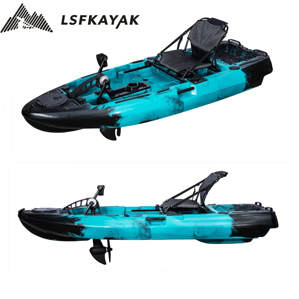 Single Seat Pedal kayak solo person 8FT Fishing Foot Pedal Drive fishing kayak with Rudder system HDPE Plastic Kayak