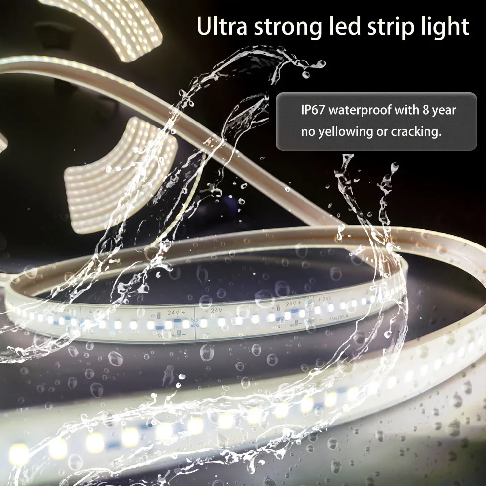 CIMA Strong flexible led strip light for outside outdoor super bright smd 2835 24v 48v 110v 220v silicone cover ip68 waterproof