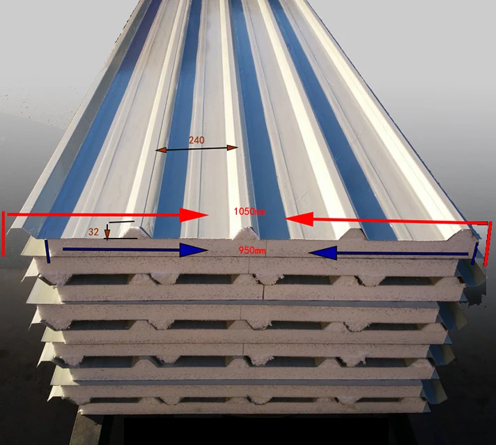 factory price eps sandwich panel insulated steel roofing and walling panels