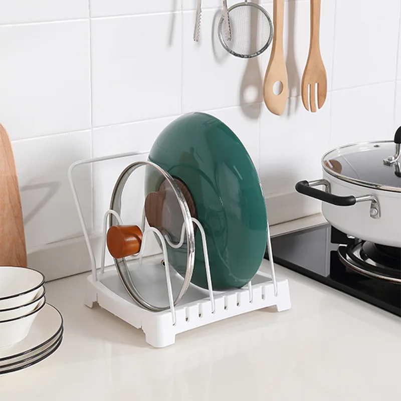 Hot Sale Cabinet Pot Lid Holder Multipurpose Spatula Pad Spoon Rest Holder Durable Lid Stand For Utensils in Kitchen