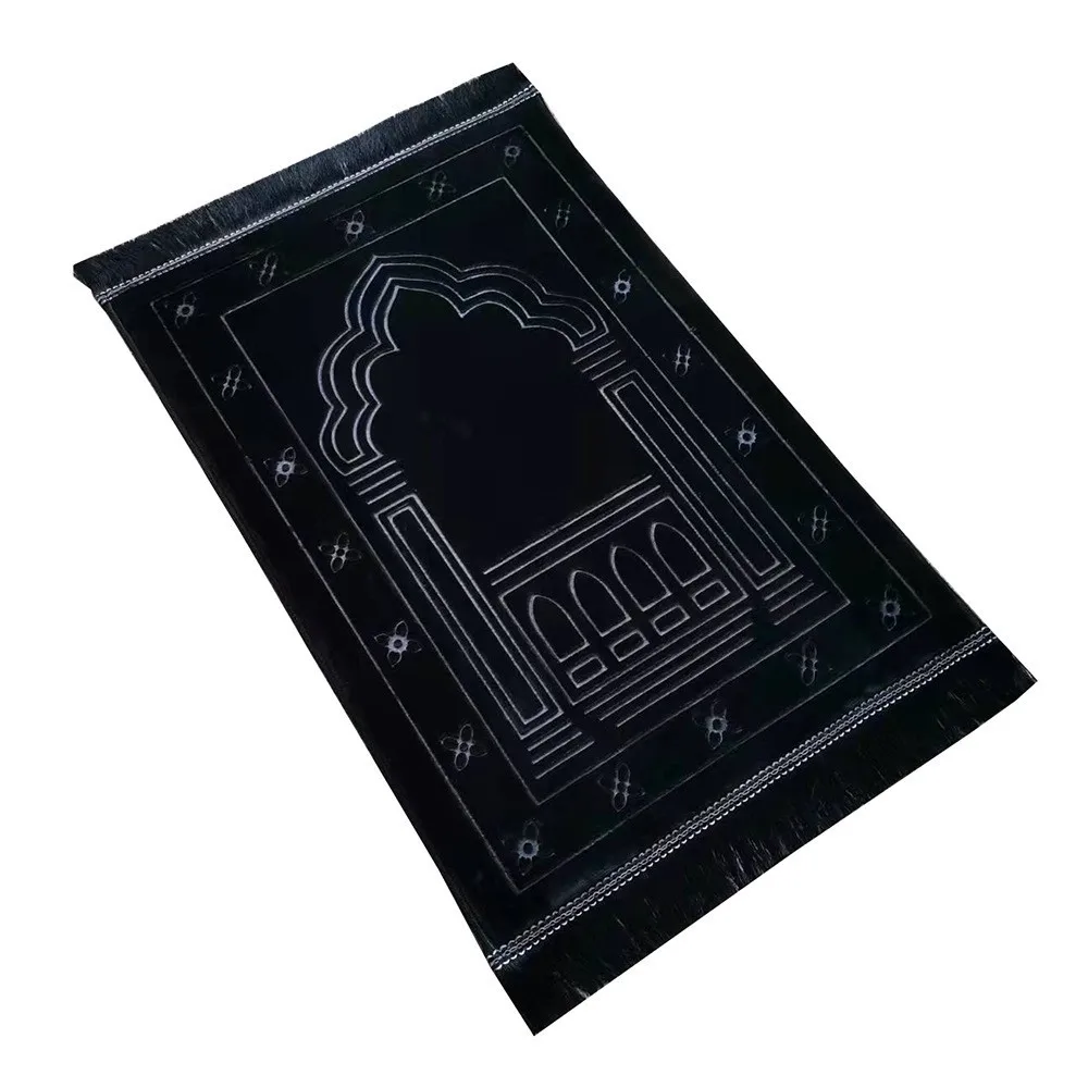 Manufacturer Wholesale Carpet Rashel Pilgrimage Soft Thickened Solid Color Embossed Prayer Mat Soft Anime Bamboo Throws