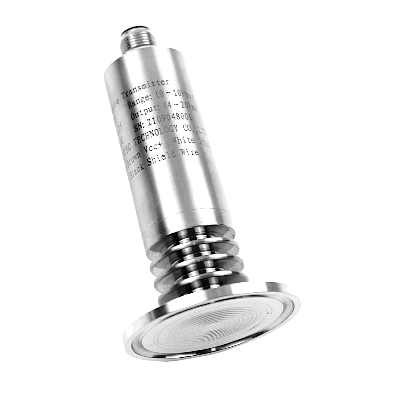 SENTECPM425Sanitary gauge pressure sensor with digital display and stainless steel seal for food beverage and pharmaceutical use