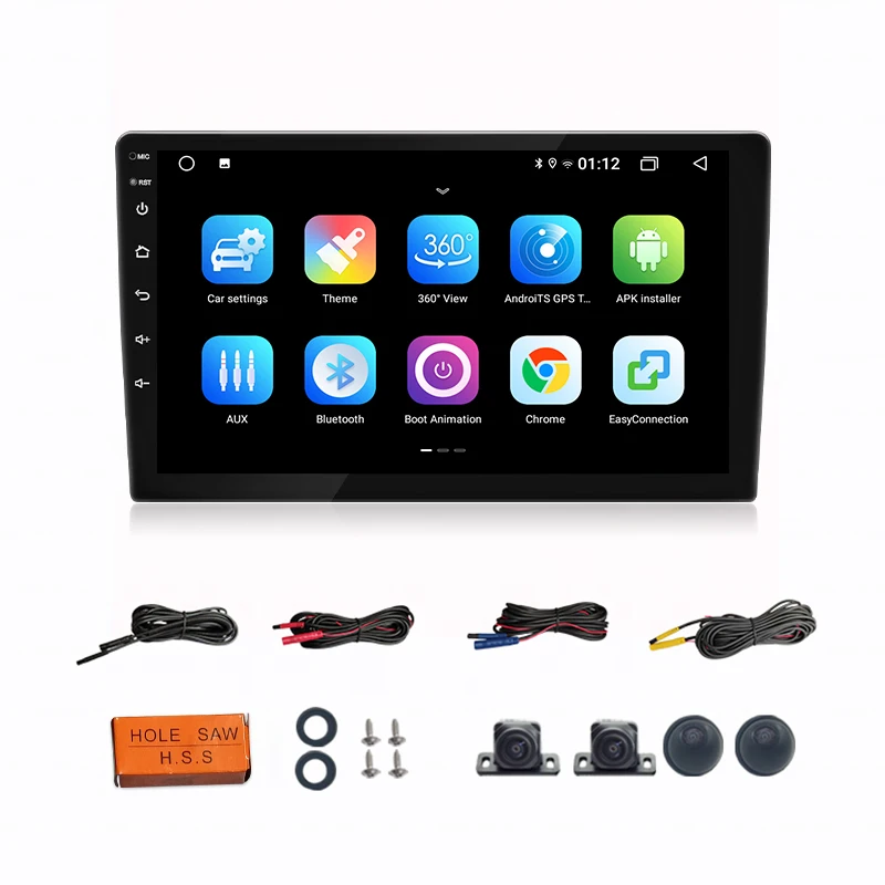 Universal Android Touch Screen 7/9/10 Inch Built In Carplay DSP 360 Panoramic HDMI Out Car Radio Player Gps Navigation Car DVD