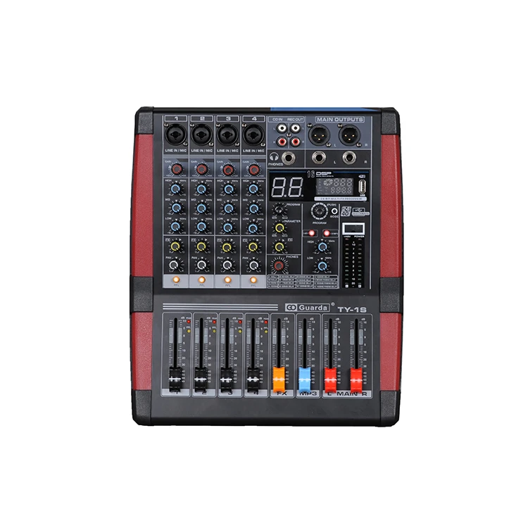  Высокое качество TY-1S 4-канальный аудио цена смесителя dj мощность смеситель караоке усилитель работающий на основании технологии