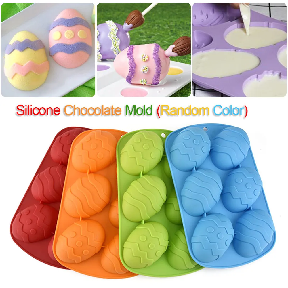 2022 DIY Funny Dinosaur Easter Egg Chocolate Mold  Silicone Baking Mold Tray for Cake