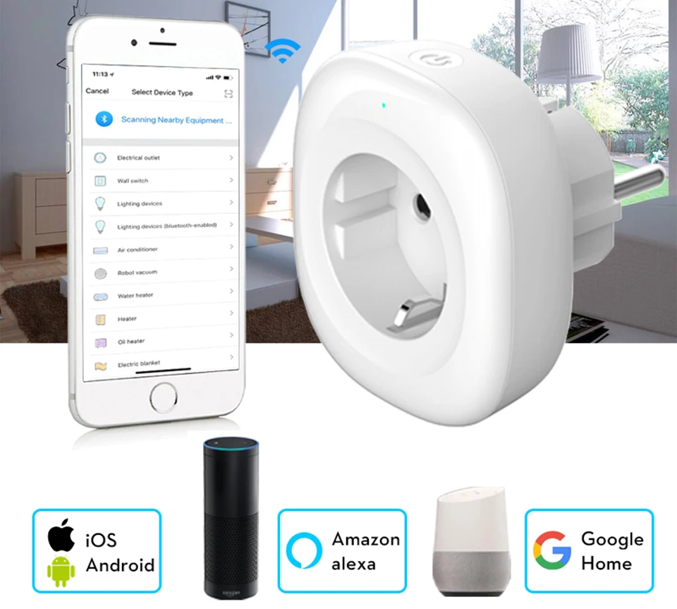  Горячая Распродажа смарт-розетка Naten EU Tuya Smart Life Socket 16A eu Oem Смарт-розетка с Wi-Fi уличный корпус дистанционным управлением не требуется