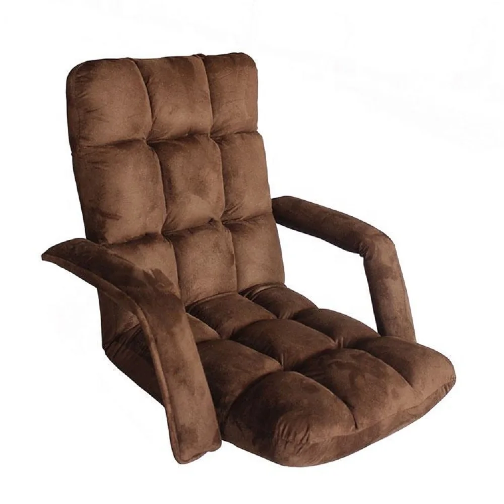 Outdoor Living Room Soft Folding Afjustable Korean Floor Cushion Chair Without Legs Armrest