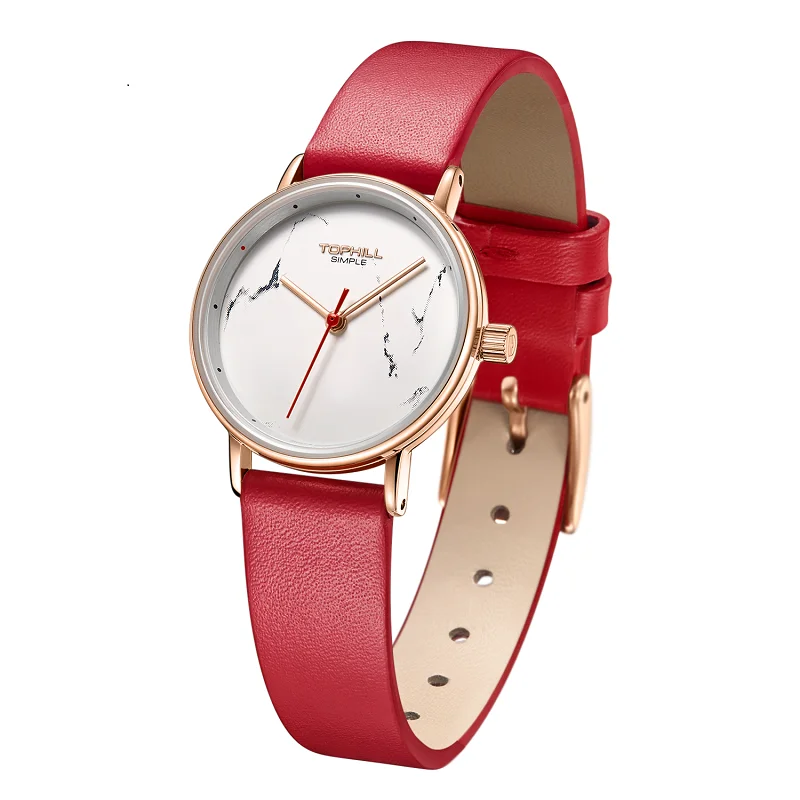 Elegant Slim Women Genuine Leather Strap Wrist Watch Lady Fancy Quartz Watches
