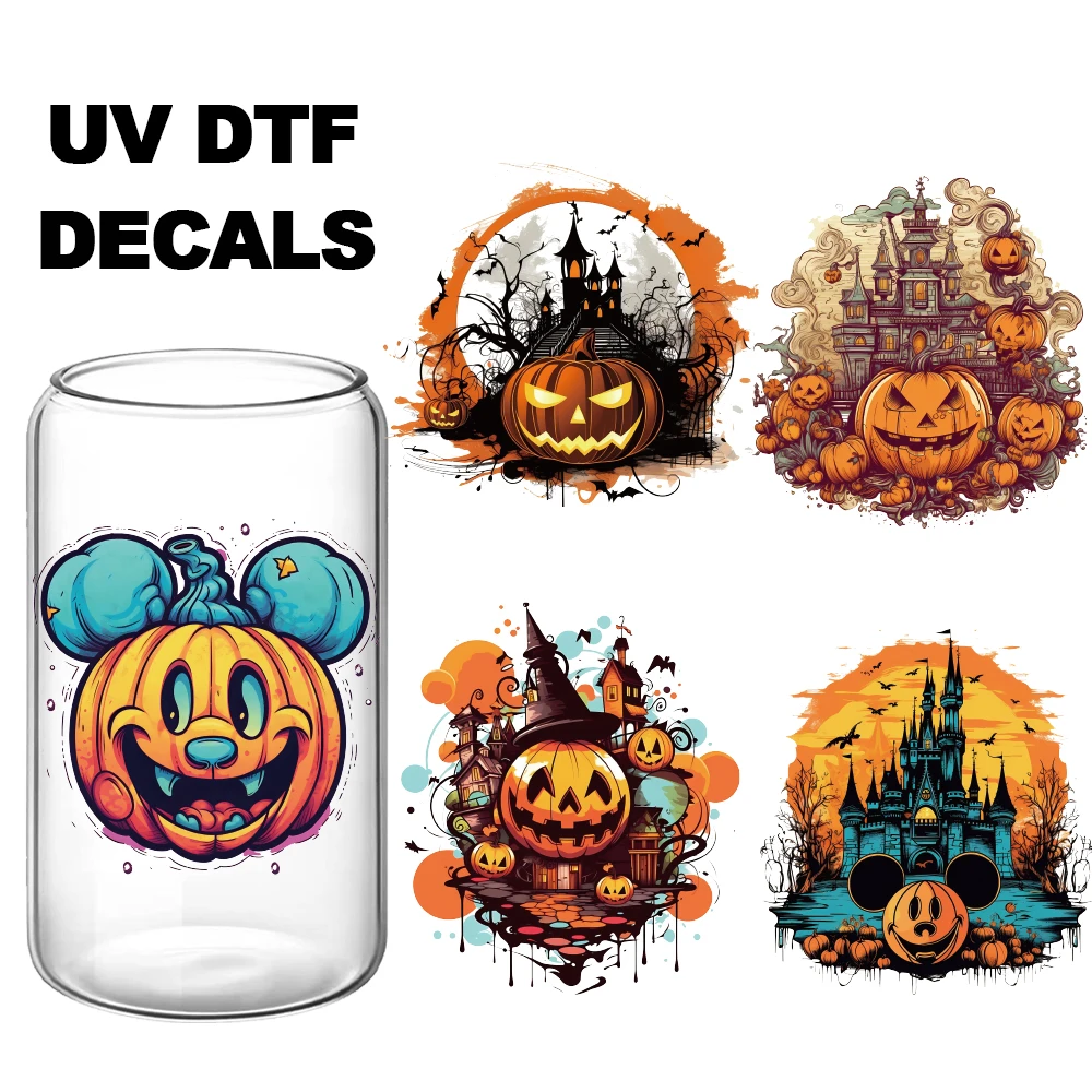 Custom Printed 16 oz UV DTF Cup Single Decal Waterproof UV Transfer Vinyl Sticker for Tumblers Mugs Bottles