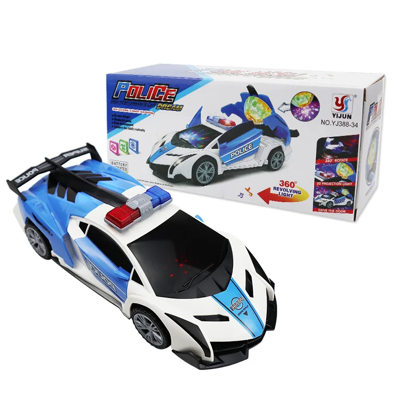 Other 360 rotating light and music automatic door opening kids electric universal car toy