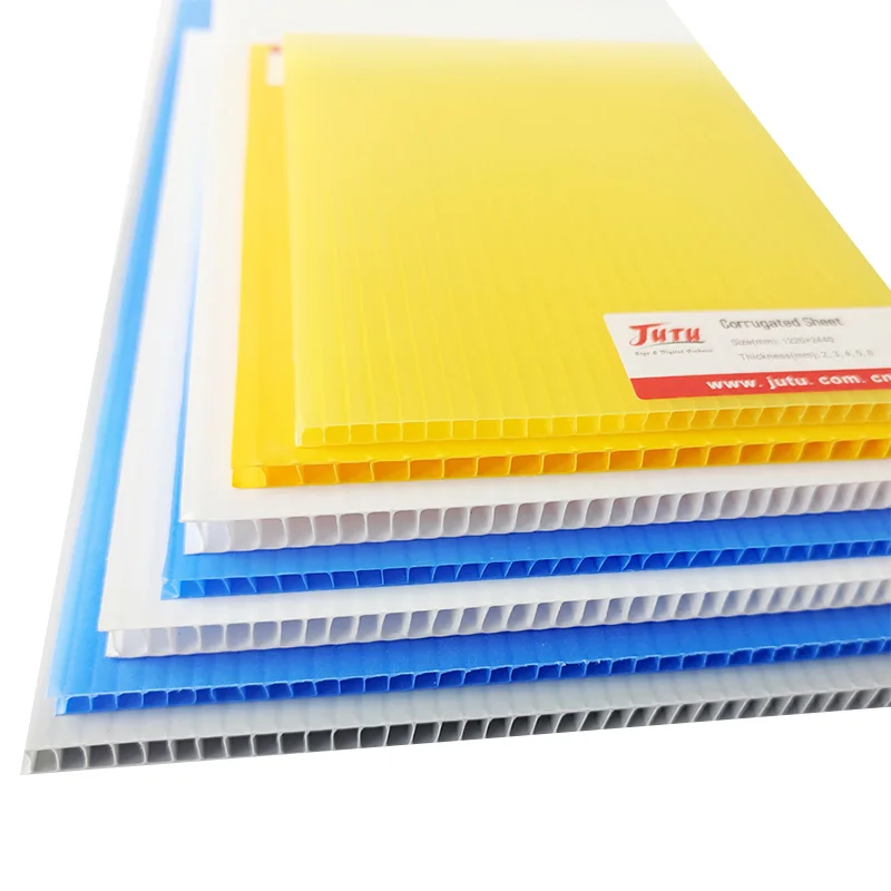 JUTU Factory Price Custom PP Coroplast Plastic Corrugated Sheet 4x8 Correx Board Manufacturer
