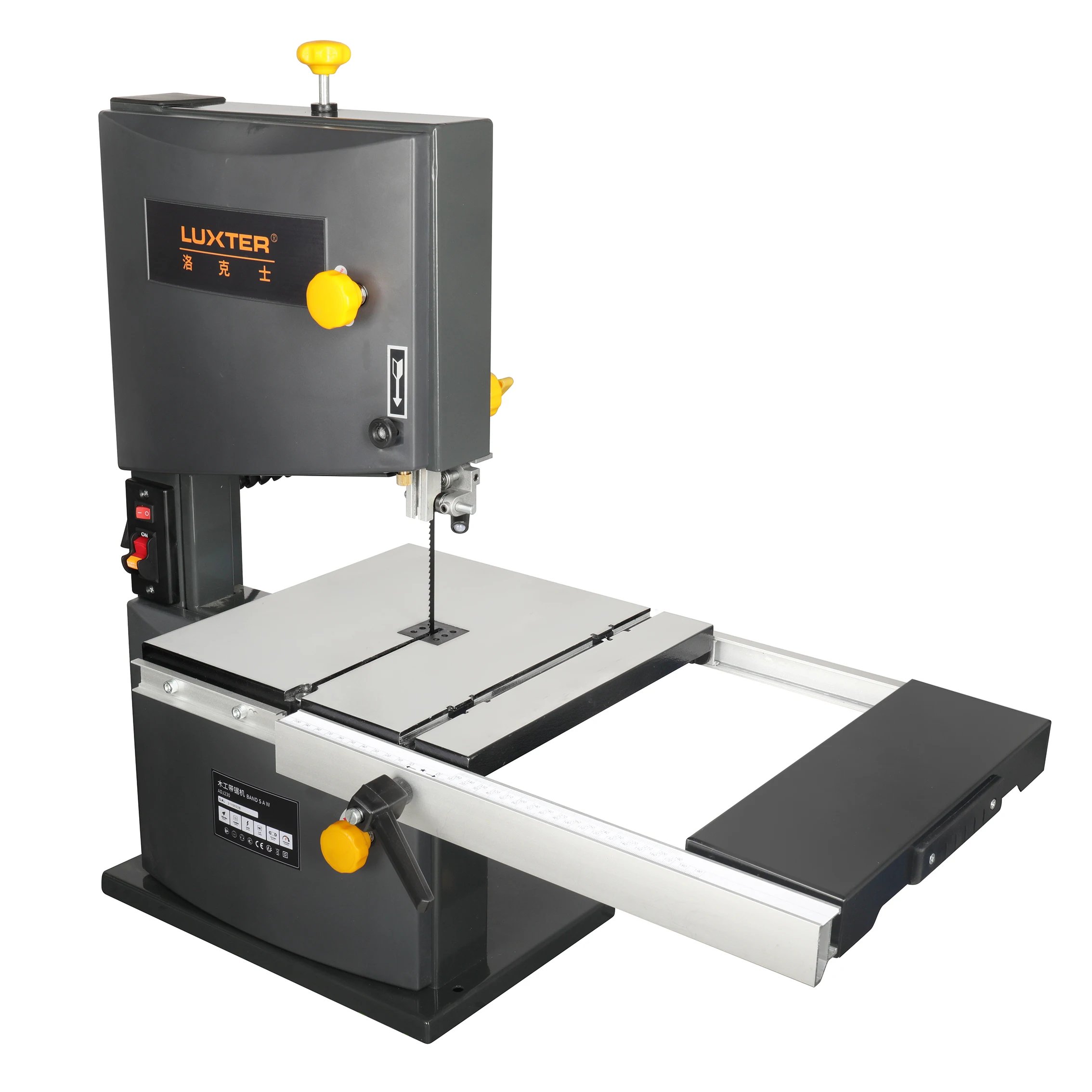 LUXTER 550W 9 inch Bench Industrial Band Saw with Working table Extension Machine log Wood Cutting Sawmill for wood