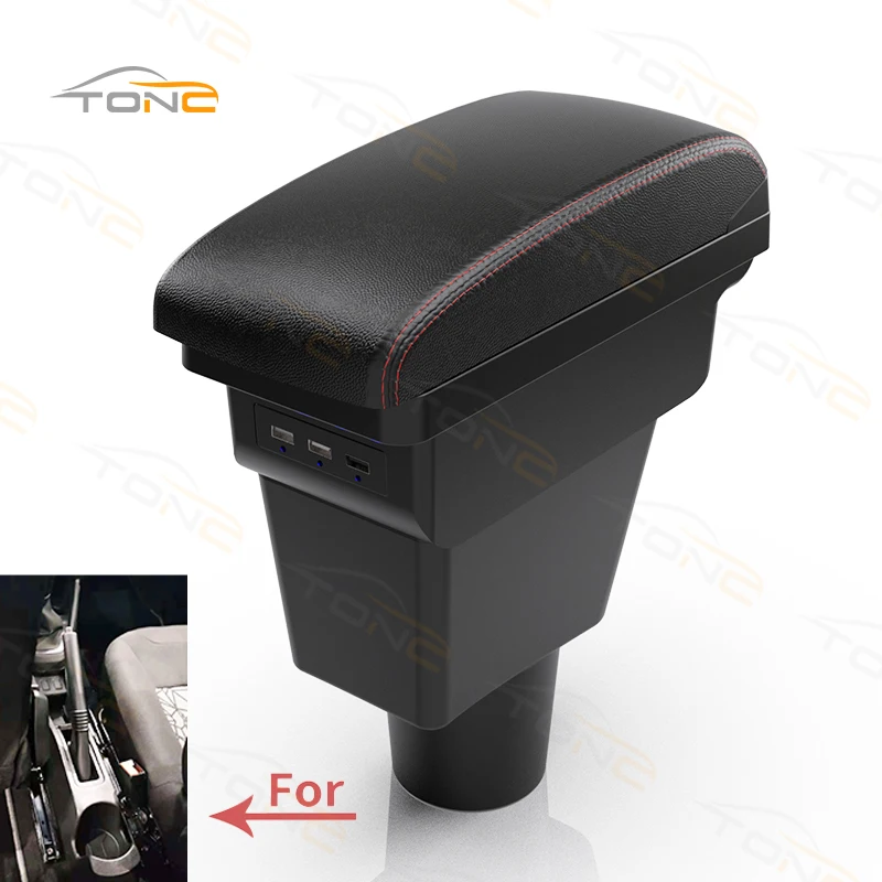 TONC Distinctive Driving Experience: Universal Car Armrest Box, Compatible with Lada XRAY, Luxury Material, Dual Storage