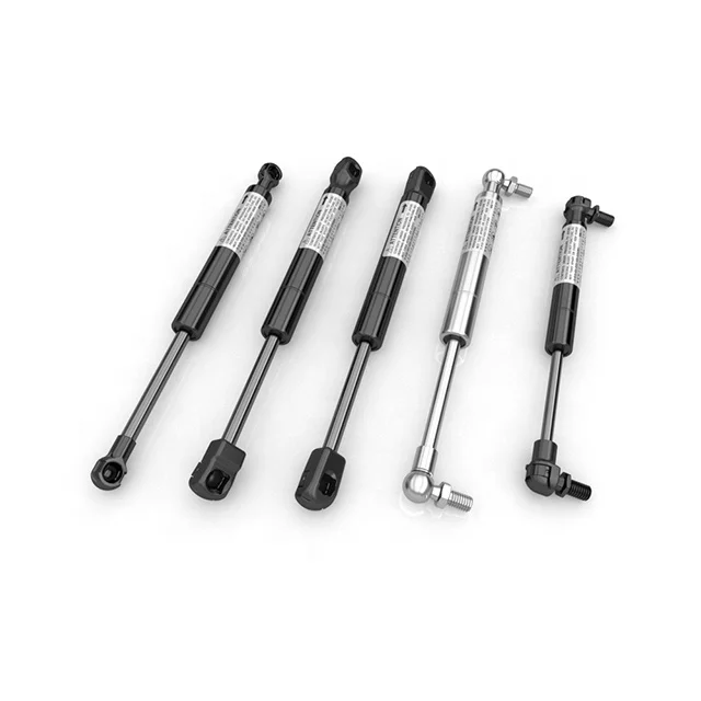 Gas charged spring strut pneumatic cylinder damper with ball joint