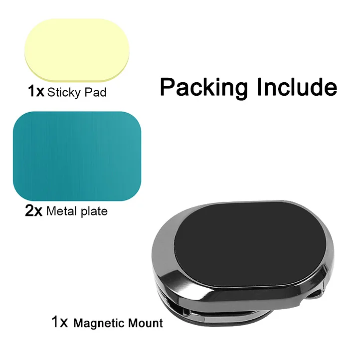 Aluminum 360 Adjustable Magnet Phone Stand Dashboard Cell Phone Holder Folding Car Mount Magnetic Phone Holder