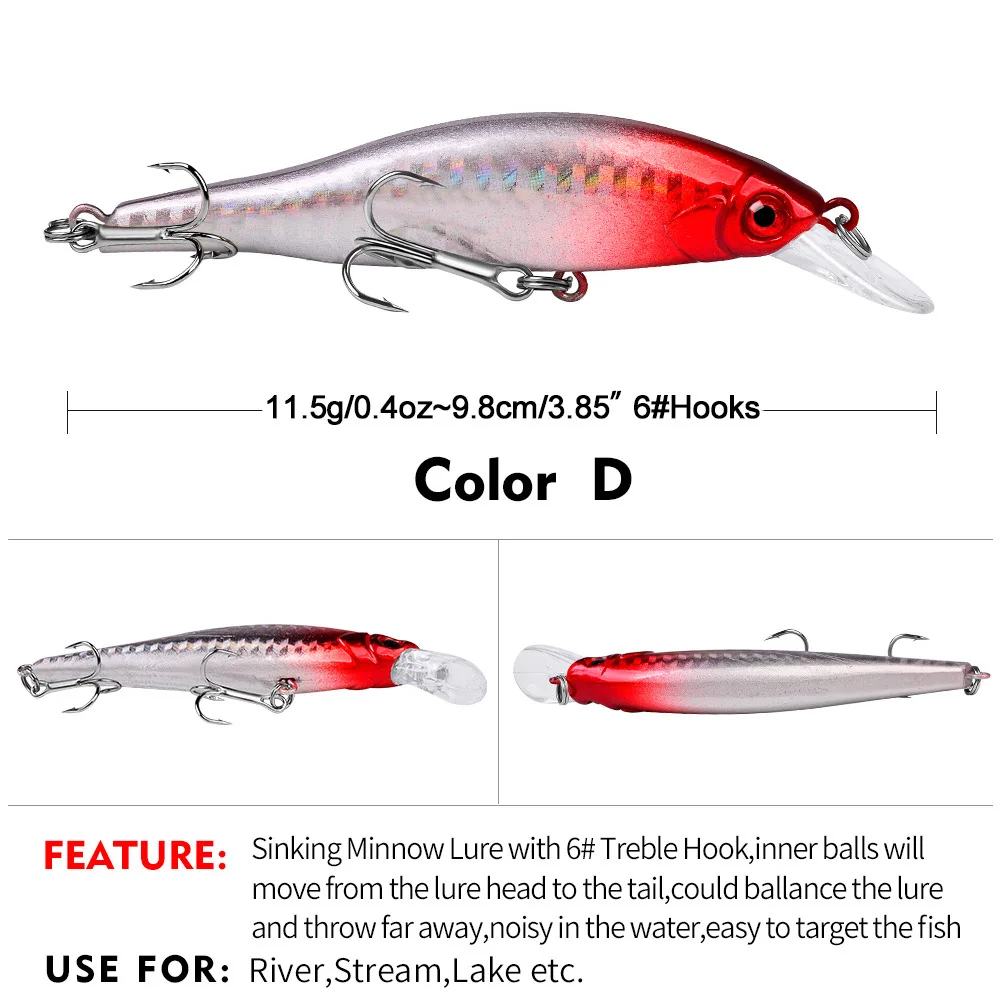  Рыболовная Приманка Minnow Lase жесткая искусственная приманка с объемными глазами 9 8 см/11 5 г для морской рыбалки