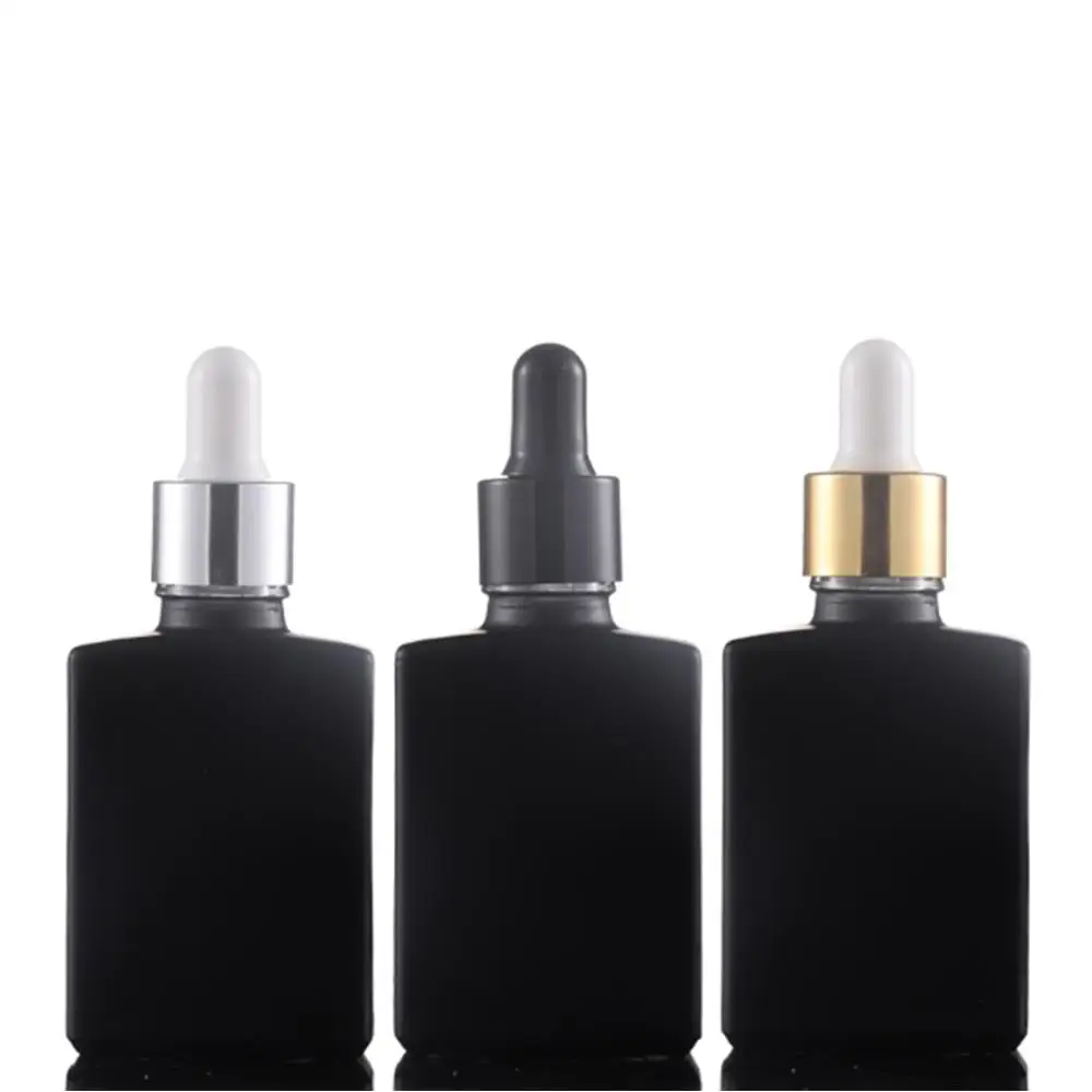 1Oz 1 Oz 15Ml 30Ml 30 Ml 50Ml 50 Ml 100Ml 100 Ml Square Rectangle Clear Black Essential Oil Perfume Empty Glass Dropper Bottle