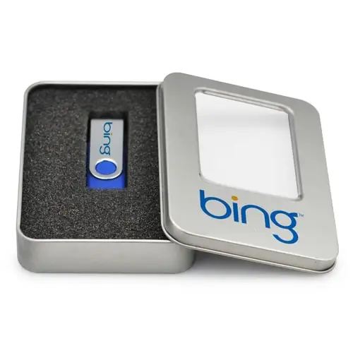 Custom usb stick packaging mini window tin box