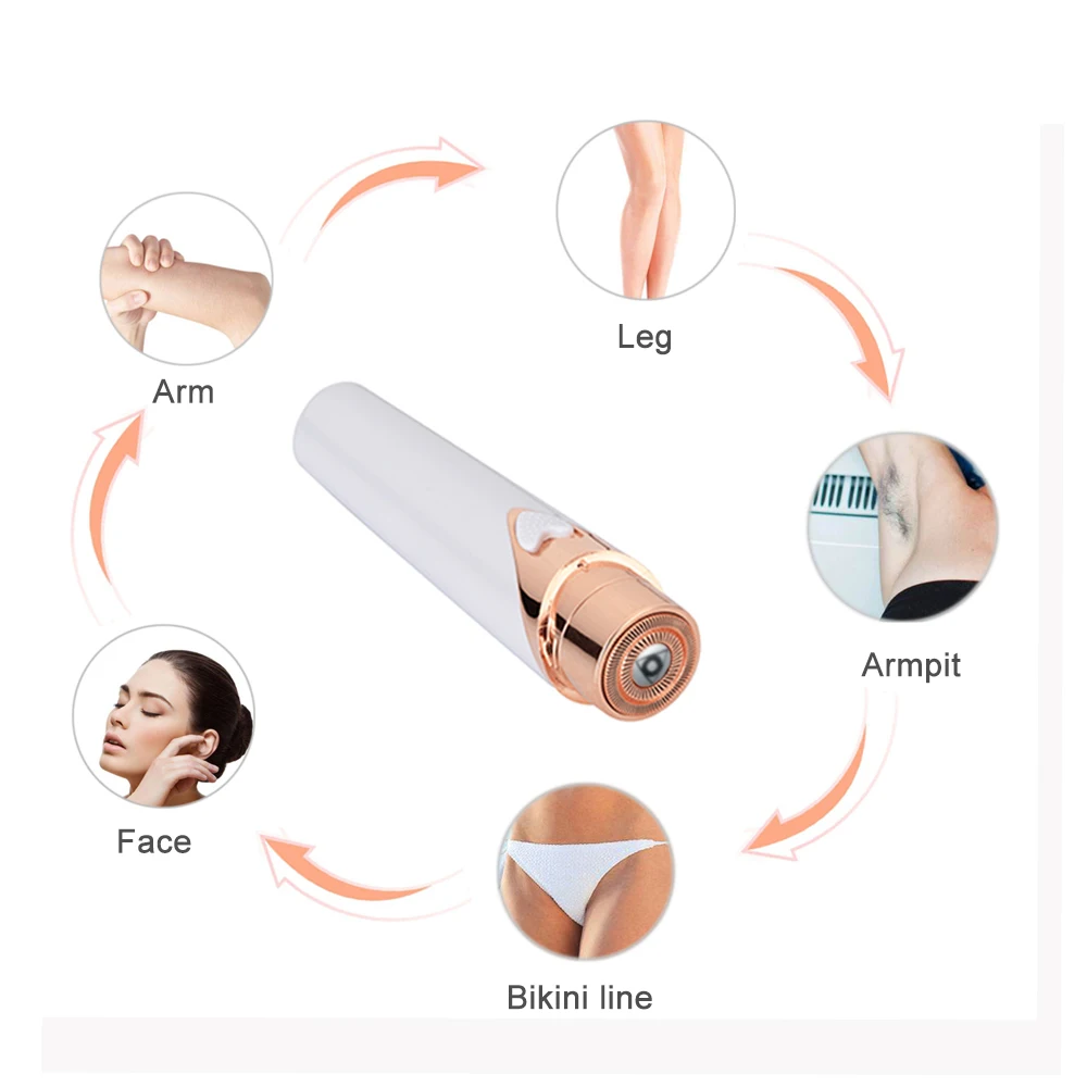 
Portable Painless Face Lipstick Mini Lady Womens Facial Hair Remover Electric Epilator 