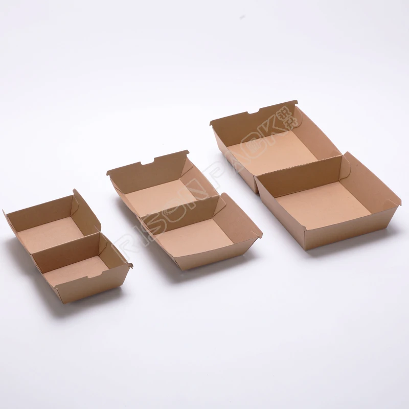 Disposable fried chicken box craft burger box pizza  cake biodegradable kraft paper food box