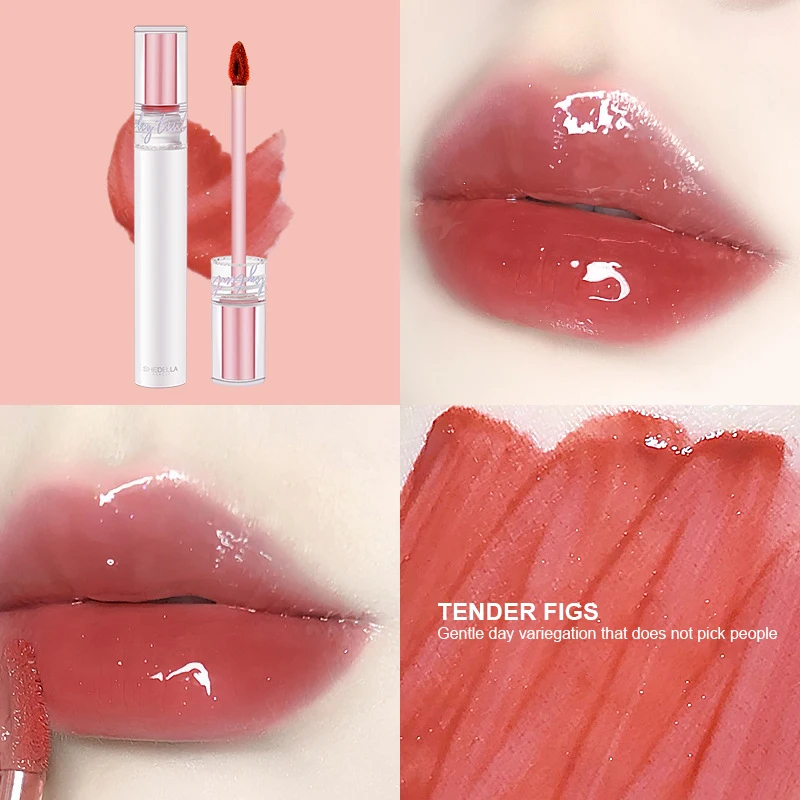 Fruit-flavored mirror lip glaze does not fade and does not stick to cup lip gloss