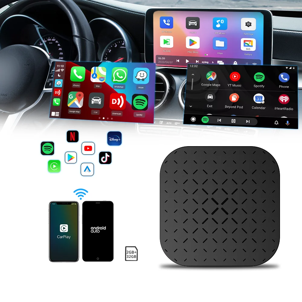 New Arrival Carlinkit Android 11 carplay auto module 3 in 1 dongle Convert Box Wireless Car Adapter Wired Mirroring OTA Update