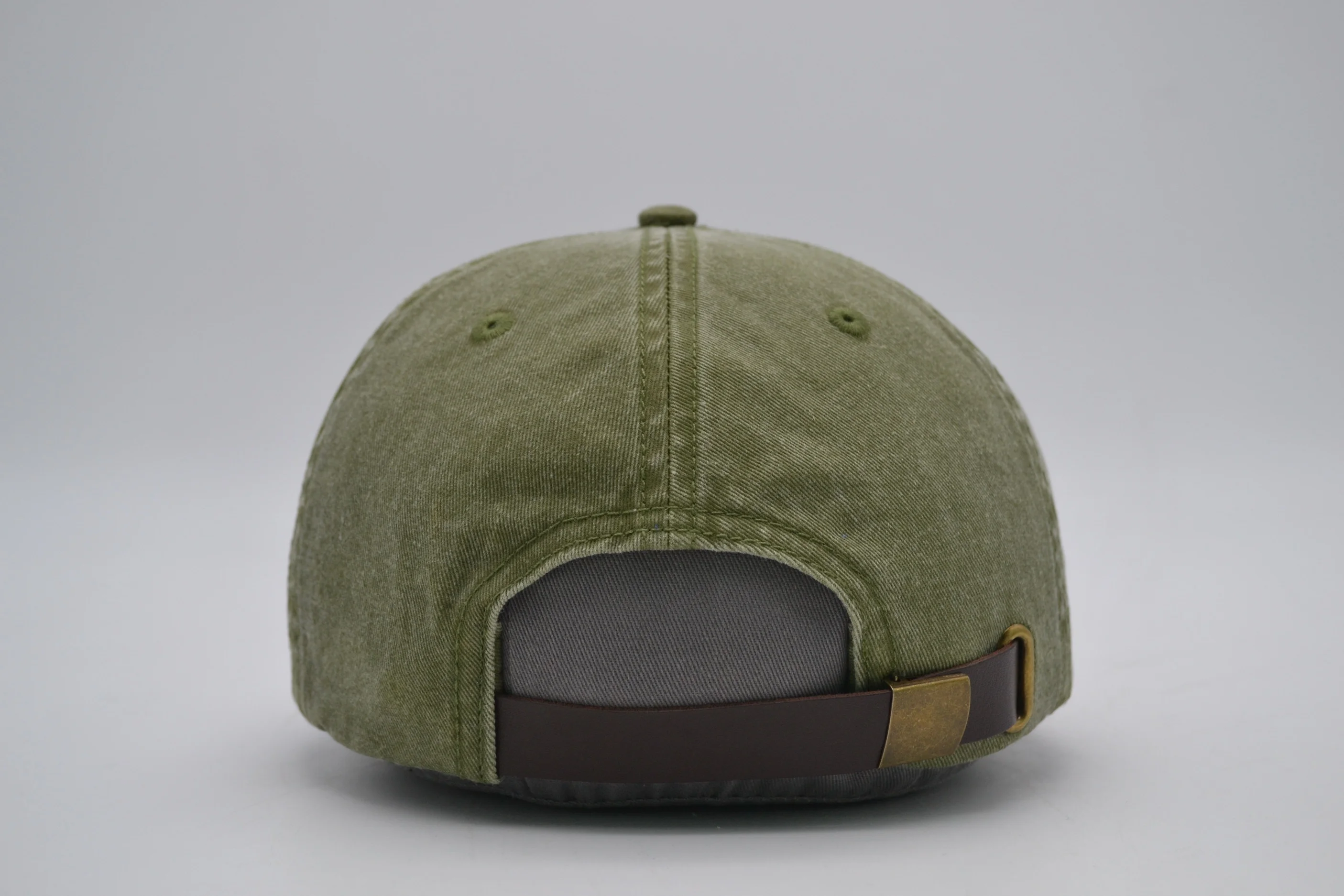 Custom 6 panel baseball cap  cotton embroidery logo washed denim unstructured baseball cap dad hat