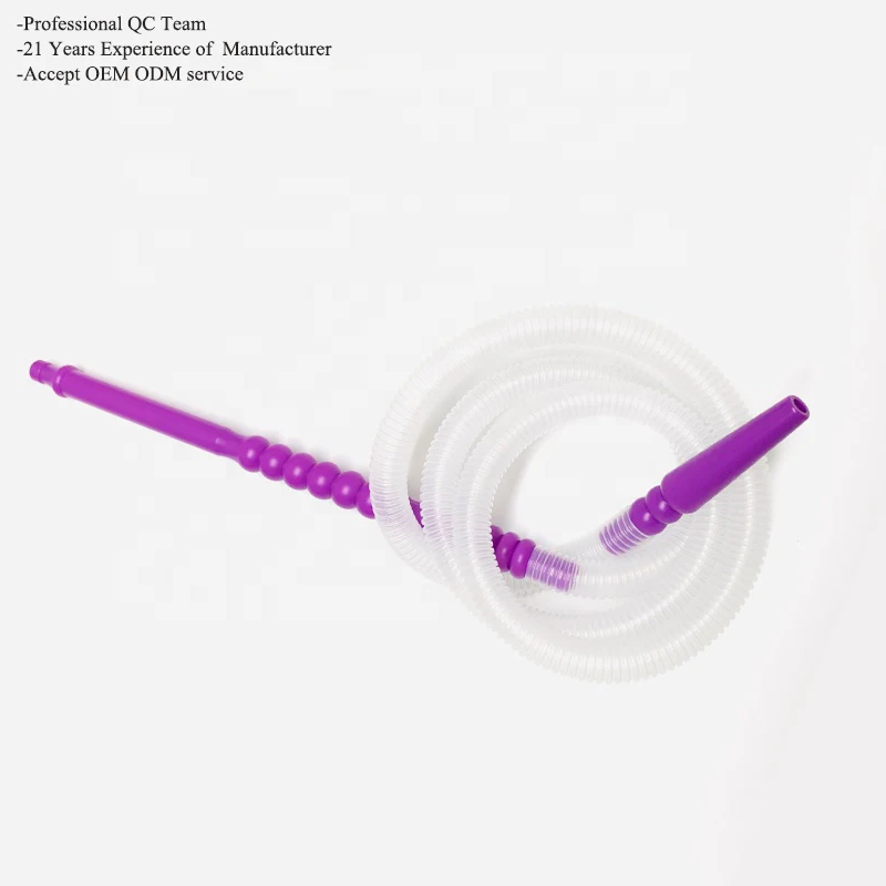 Multiple Colors New Plastic Environmental Friendly Pipe Wholesale Shisha Disposable Hookah Hose