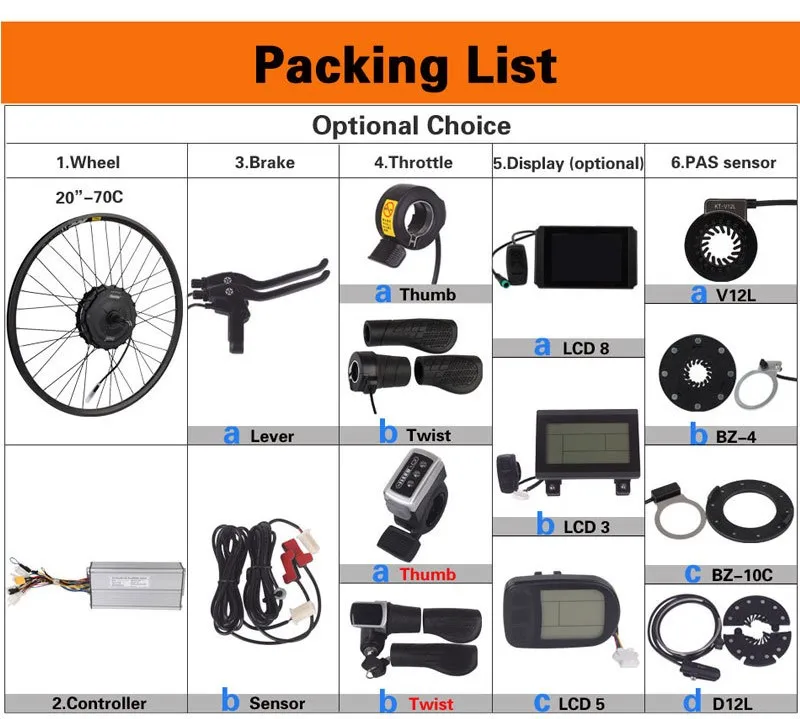Ebike Kit Motor Conversion Kit 20 26 Inch Factory Cheap Price 500W1000W With CE Approved