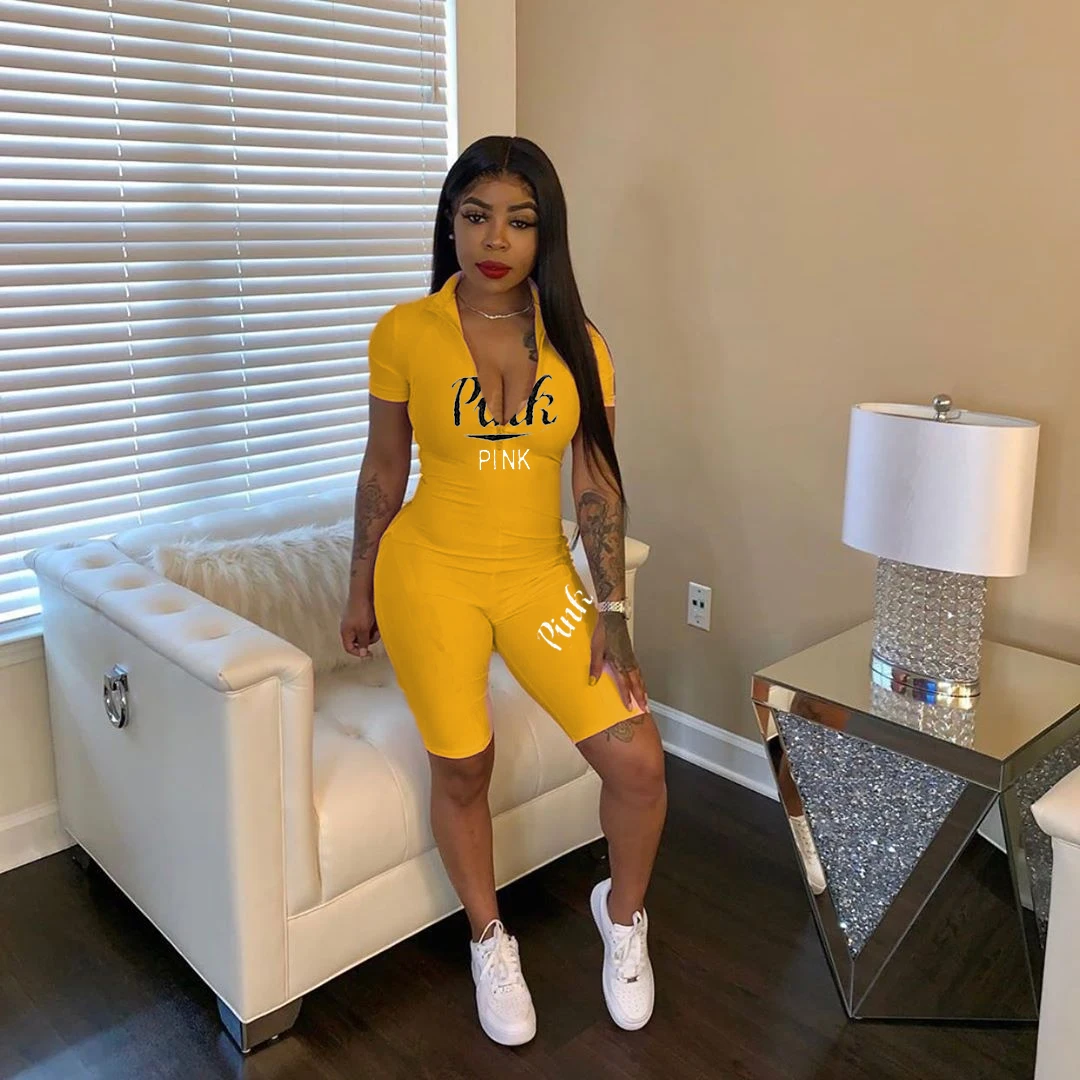 
DAN8811 Hot style printed casual sports jumpsuit is a hot seller in America and America in 2020 