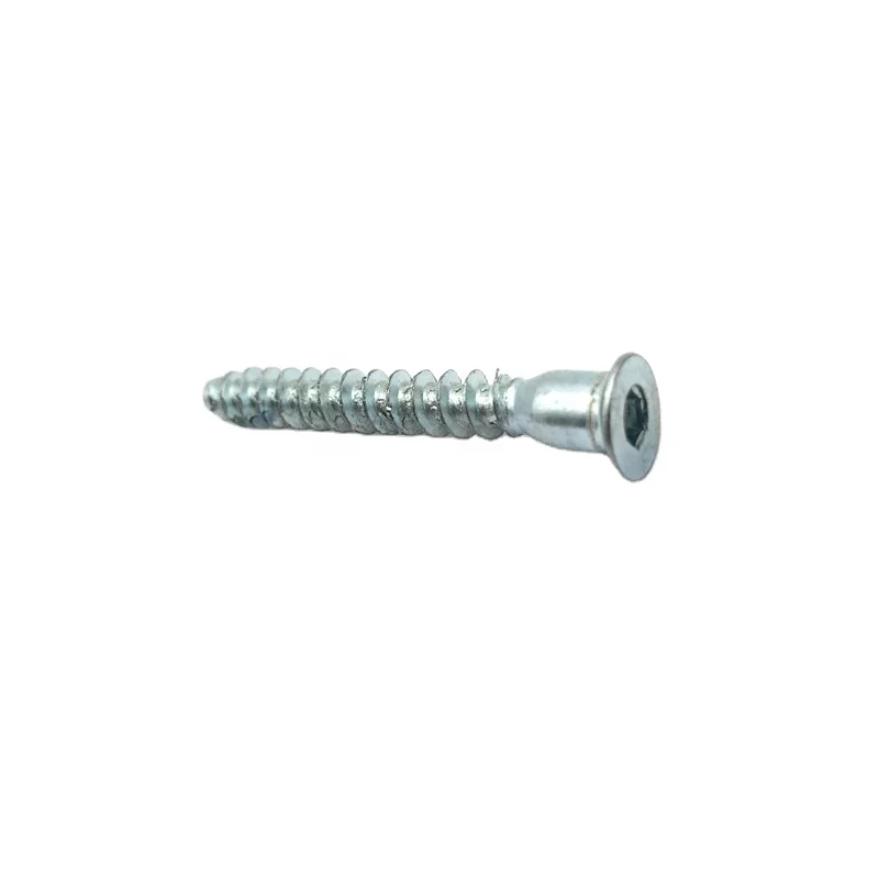 Zinc hex socket head wood screw