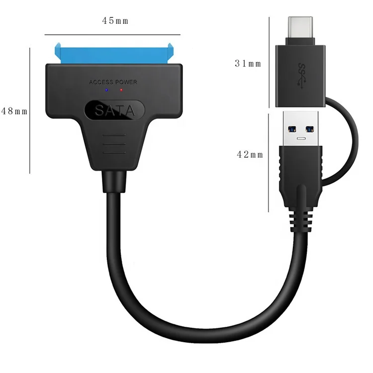  Высокоскоростной 5gbps 2 5 дюймовый SSD HDD жесткий диск Type C USB 3 0 Sata