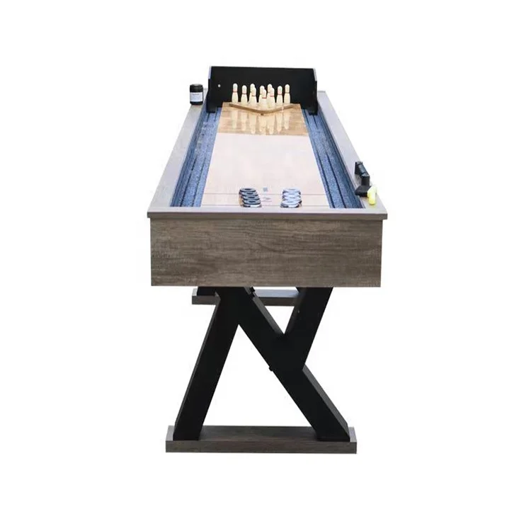 Customize Size 9-ft 12-ft Shuffleboard Table Set With Shuffleboard Pucks and Wax